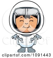 Clipart Happy Astronaut Girl Royalty Free Vector Illustration