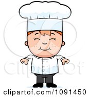 Clipart Happy Chef Boy Smiling Royalty Free Vector Illustration