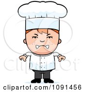 Clipart Mad Chef Boy Royalty Free Vector Illustration
