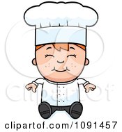 Poster, Art Print Of Happy Chef Boy Sitting