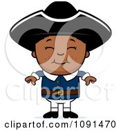 Clipart Colonial Black Boy Smiling Royalty Free Vector Illustration
