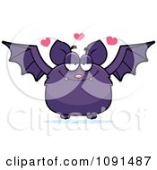 Clipart Loving Purple Bat Royalty Free Vector Illustration