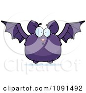 Clipart Surprised Purple Bat Royalty Free Vector Illustration by Cory Thoman