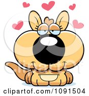 Clipart Cute Loving Kangaroo Royalty Free Vector Illustration