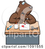 Clipart Arts And Crafts Gopher Royalty Free Vector Illustration by Cory Thoman