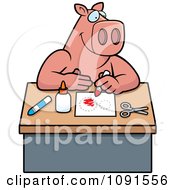 Poster, Art Print Of Arts And Crafts Pig