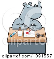 Poster, Art Print Of Arts And Crafts Rhino