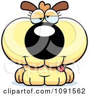 Clipart Cute Dumb Dog Royalty Free Vector Illustration