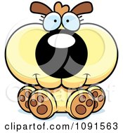 Clipart Cute Sitting Dog Royalty Free Vector Illustration