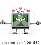 Clipart Loving Screen Robot Royalty Free Vector Illustration by Cory Thoman