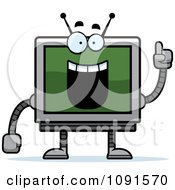 Clipart Smart Screen Robot Royalty Free Vector Illustration by Cory Thoman