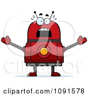 Scared Red Robot