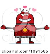 Poster, Art Print Of Loving Red Robot