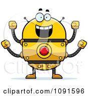 Excited Golden Robot