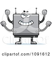 Clipart Bully Box Robot Royalty Free Vector Illustration