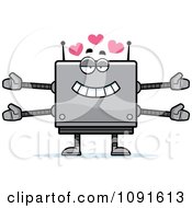Clipart Loving Box Robot Royalty Free Vector Illustration by Cory Thoman