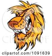 Vicious Male Lion Mascot Head