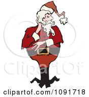 Poster, Art Print Of Thoughtful Santa