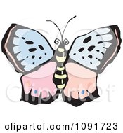 Poster, Art Print Of Pink And Blue Butterfly