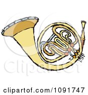Clipart Brass French Horn Royalty Free Vector Illustration