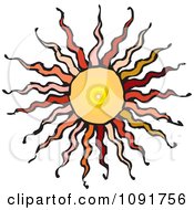 Clipart Red And Orange Sun Royalty Free Vector Illustration by Steve Klinkel #COLLC1091756-0051