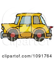 Clipart Yellow Car Royalty Free Vector Illustration