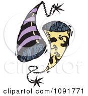 Clipart Pisces Party Hats Royalty Free Vector Illustration