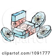Clipart Fancy Blue Bath Soaps Royalty Free Vector Illustration