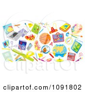 Poster, Art Print Of School And Sports Items