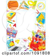 Poster, Art Print Of Waving Backpack Full Of Supplies