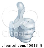 3d Gloved Hand Holding A Thumb Up