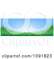 Blue Sky With Copyspace And Green Grass Website Banner