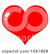 Clipart Shiny Red Valentine Heart Royalty Free Vector Illustration