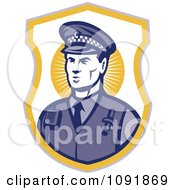 Poster, Art Print Of Retro Police Officer Badge