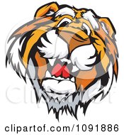 Poster, Art Print Of Friendly Tiger Mascot Face