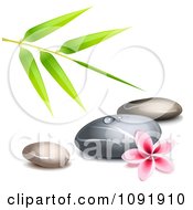Clipart Hot Stone Massage Spa Stones With Bamboo And A Frangipani Royalty Free Vector Illustration by Oligo #COLLC1091910-0124