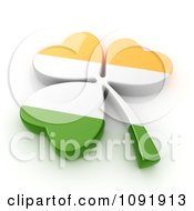 Poster, Art Print Of 3d Irish St Patricks Day Clover Flag