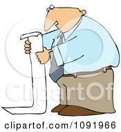 Poster, Art Print Of Business Man Reading A Long To Do List