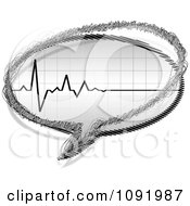 Poster, Art Print Of Grayscale Heart Monitor Chat Balloon