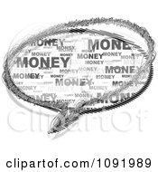 Clipart Grayscale Money Chat Balloon Royalty Free Vector Illustration by Andrei Marincas