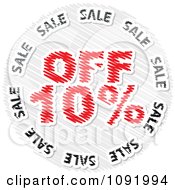 Poster, Art Print Of Scribbled Ten Percent Off Sale Icon