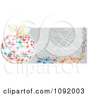 Poster, Art Print Of Scratched Colorful Sparkle Apple Banner