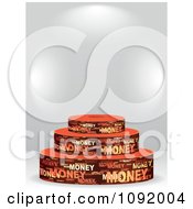 Clipart 3d Brown Money Podium Under Copyspace Royalty Free Vector Illustration
