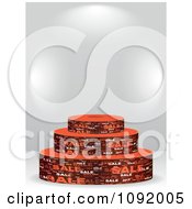 Clipart 3d Brown Sale Podium Under Copyspace Royalty Free Vector Illustration