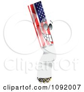 Clipart Grinning American Cigarette Butt Wearing Shades Royalty Free Vector Illustration by Andrei Marincas