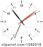 Poster, Art Print Of 3d Red White And Black Wall Clock