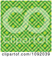 Poster, Art Print Of Green And Yellow Tartan Pattern Background