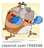 Clipart Brown Bulldog Boxer Royalty Free Vector Illustration