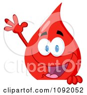 Blood Guy Waving Over A Blank Sign