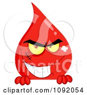 Poster, Art Print Of Evil Blood Guy Grinning Over A Blank Sign
